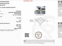 14k witgouden oorbellen met 1.13ct diamant ( igi gecertificeerd ) - afbeelding 5 van  6