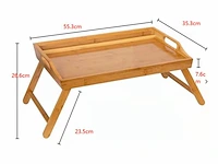 14x bamboe dienblad 55,3x35,3 cm - afbeelding 3 van  3