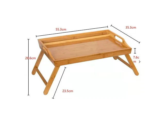 14x bamboe dienblad 55,3x35,3 cm - afbeelding 3 van  3