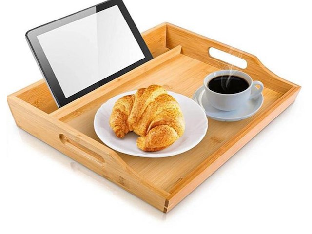 14x bamboe dienblad 55,3x35,3 cm - afbeelding 1 van  1