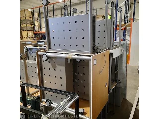 14x verrijdbare lessenaar, 2x salontafel met glazen tafelblad en 4x tussenschot - afbeelding 4 van  15
