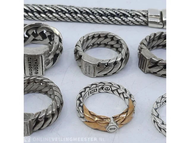 14x zilveren ring en 1x armband o.a. buddha to buddha - afbeelding 2 van  11