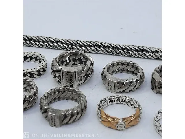 14x zilveren ring en 1x armband o.a. buddha to buddha - afbeelding 9 van  11