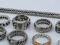 14x zilveren ring en 1x armband o.a. buddha to buddha - afbeelding 9 van  11