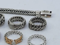 14x zilveren ring en 1x armband o.a. buddha to buddha - afbeelding 10 van  11