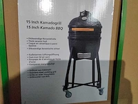 15 inch kamadogrill op rack met wieltjes - afbeelding 2 van  4