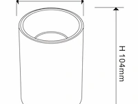 15 x opbouwarmatuur gu10 – cilindrisch – wit / bruin – binnen – ø74 x 104 mm – ip20 - afbeelding 2 van  3