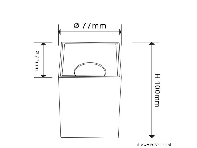 15 x opbouwarmatuurgu10 – kubus / vierkant – wit / bruin – binnen – 74 x 104 mm – ip20 - afbeelding 2 van  3