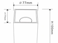 15 x opbouwarmatuurgu10 – kubus / vierkant – wit / bruin – binnen – 74 x 104 mm – ip20 - afbeelding 2 van  3
