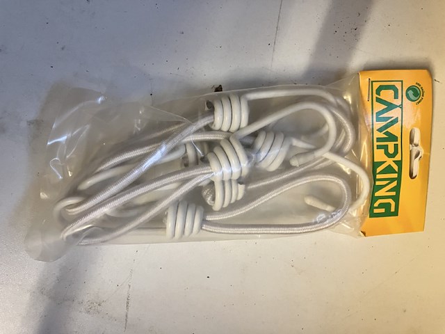 15 x zakje met 6 tentspanners metaal met rubber - afbeelding 4 van  5