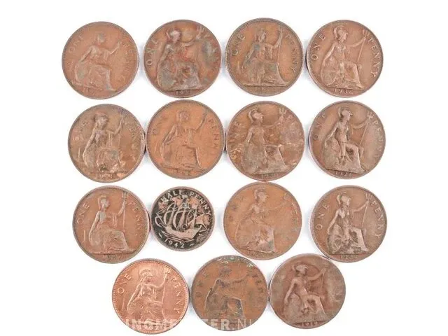 15x munten engeland - afbeelding 2 van  2