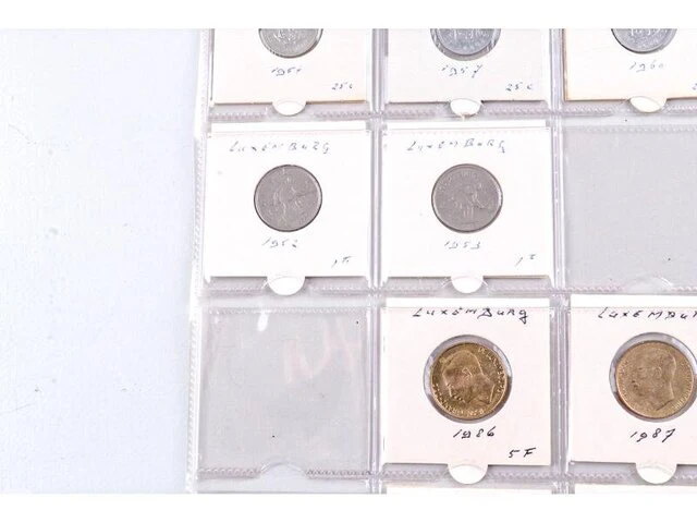15x munten luxemburg 1927-1987 - afbeelding 4 van  9