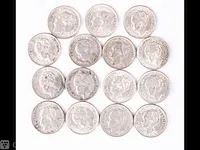 15x zilveren munten koningin wilhelmina , 1941 - afbeelding 1 van  2