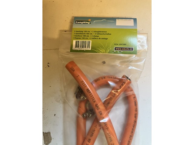 16 x gasslang in een zak campking - afbeelding 1 van  9