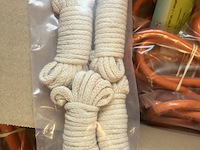 16 x zakje met 4 scheerlijnen katoen 4 meter 3mm campking - afbeelding 4 van  5