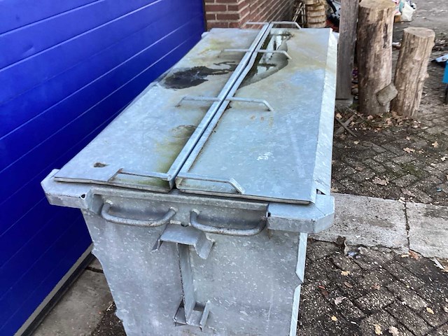 165x77x120cm - afval container gegalvaniseerd - afbeelding 4 van  4