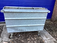 165x77x120cm - afval container gegalvaniseerd - afbeelding 2 van  5