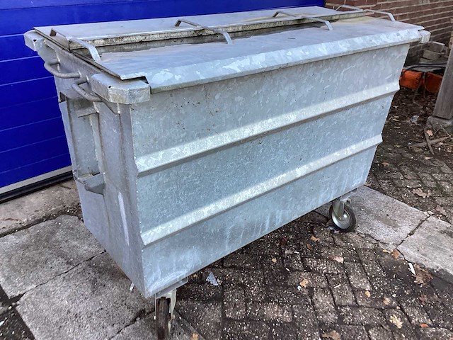 165x77x120cm - afval container gegalvaniseerd - afbeelding 3 van  5
