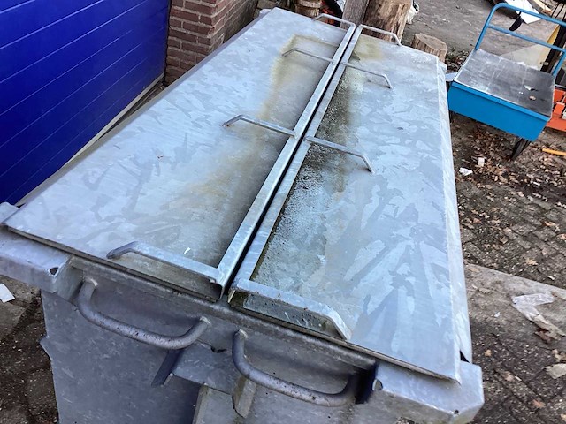 165x77x120cm - afval container gegalvaniseerd - afbeelding 4 van  5