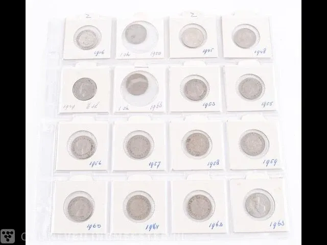 16x oude munten engeland (o.a.. zilver) - afbeelding 1 van  5
