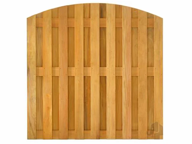 17-planks - tuinscherm toog hardhout 180x180x3.9 cm (10x) - afbeelding 1 van  7