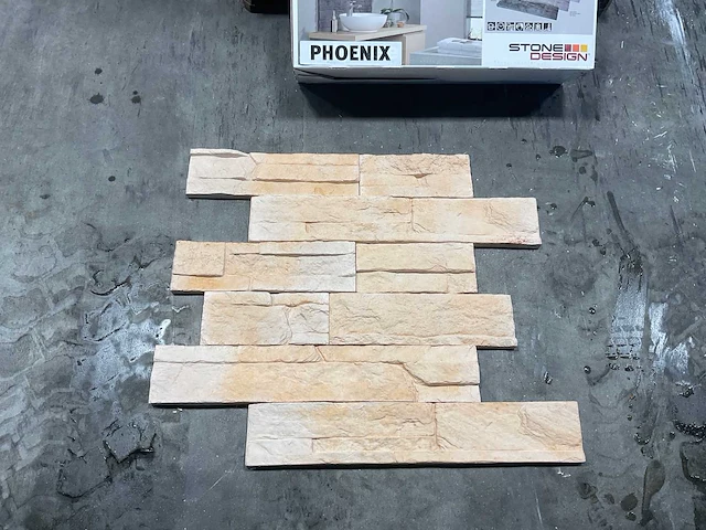 17,7m² stonedesign phoenix no.10 steenstrip geel/brons - afbeelding 4 van  7