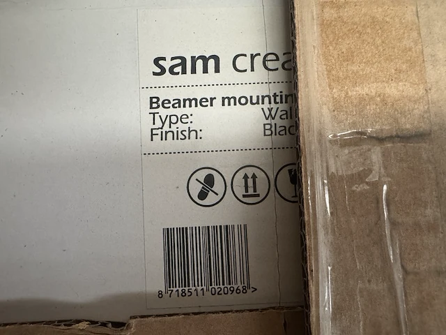 18 beamerbeugel wandmontage verstelbaar zwart sam creative, pshbb003002 - afbeelding 4 van  5