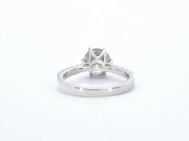 18 carat witgouden ring met een grote diamant van 2.00 carat - afbeelding 6 van  9