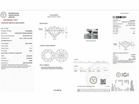 18 karaat geel gouden ring met diamant 4,08 crt f-vs1 igi certificaat - afbeelding 2 van  2