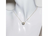 18 karaat geelgouden ketting met 4,05 crt. diamant - afbeelding 6 van  7