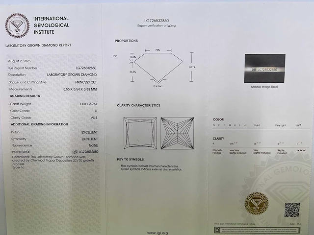 18 karaat geelgouden oorstekers met 2,01 crt. diamant - afbeelding 4 van  7