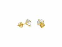 18 karaat geelgouden oorstekers met 2,04 crt. diamant - afbeelding 7 van  7