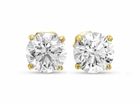 18 karaat geelgouden oorstekers met 2,04 crt. diamant - afbeelding 1 van  7