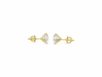 18 karaat geelgouden oorstekers met 2,04 crt. diamant - afbeelding 5 van  7