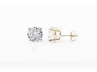 18 karaat geelgouden oorstekers met 6,03 crt. diamant - afbeelding 5 van  7