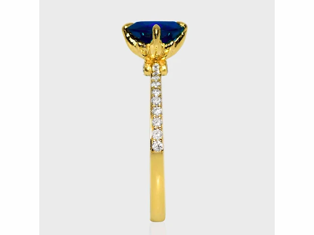 18 karaat geelgouden ring met 1,33 crt. diamant - afbeelding 4 van  8