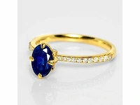 18 karaat geelgouden ring met 1,33 crt. diamant - afbeelding 1 van  7