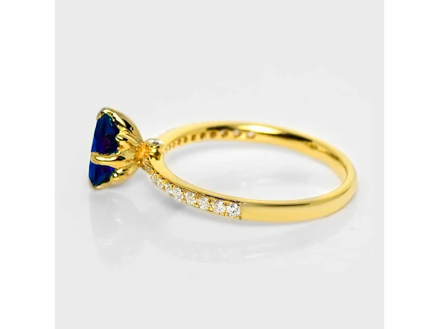 18 karaat geelgouden ring met 1,33 crt. diamant - afbeelding 7 van  7