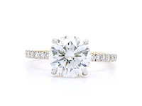 18 karaat geelgouden ring met 2,38 crt. diamant