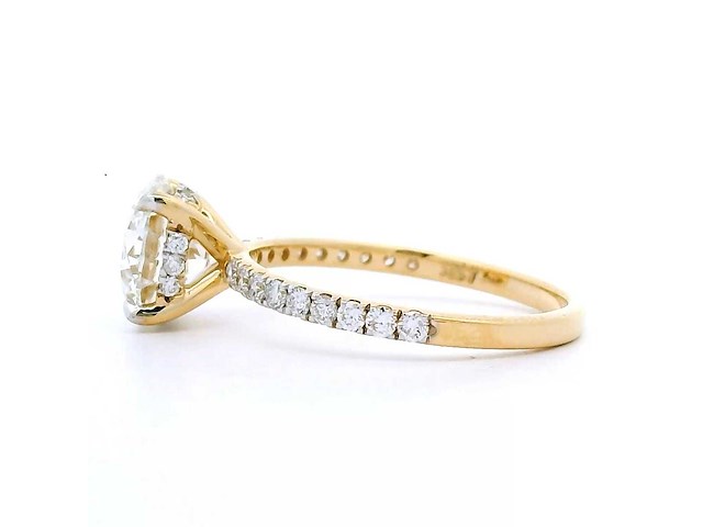 18 karaat geelgouden ring met 2,38 crt. diamant - afbeelding 6 van  8
