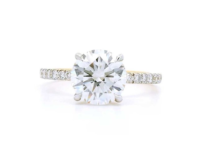 18 karaat geelgouden ring met 2,38 crt. diamant - afbeelding 8 van  8