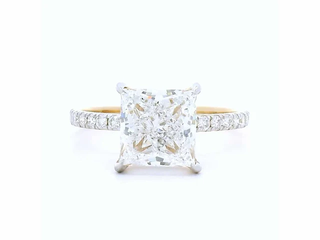 18 karaat geelgouden ring met 2,84 crt. diamant - afbeelding 1 van  7