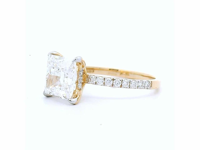 18 karaat geelgouden ring met 2,84 crt. diamant - afbeelding 4 van  7