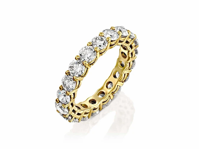 18 karaat geelgouden ring met 3,22 crt. diamant - afbeelding 1 van  6