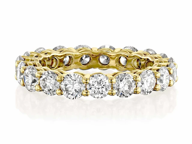 18 karaat geelgouden ring met 3,22 crt. diamant - afbeelding 3 van  6