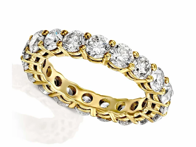 18 karaat geelgouden ring met 3,22 crt. diamant - afbeelding 5 van  6