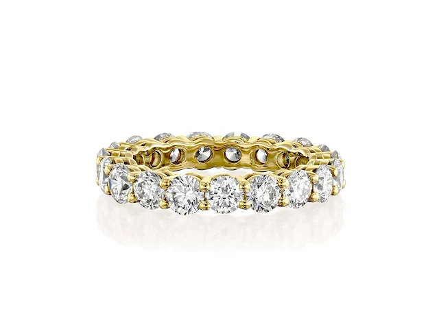 18 karaat geelgouden ring met 3,22 crt. diamant - afbeelding 6 van  6