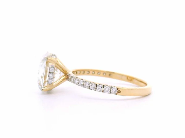 18 karaat geelgouden ring met 3,39 crt. diamant - afbeelding 10 van  10