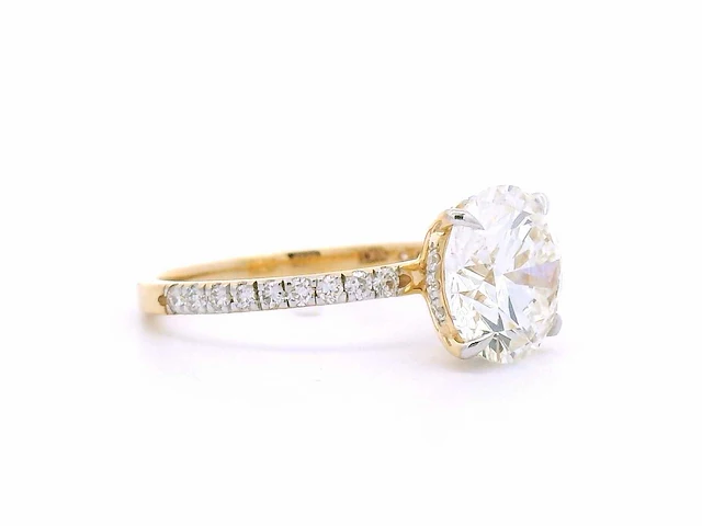 18 karaat geelgouden ring met 3,39 crt. diamant - afbeelding 3 van  10