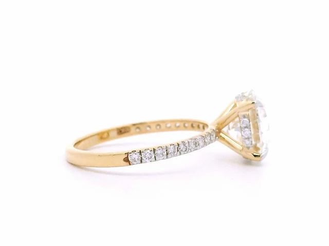 18 karaat geelgouden ring met 3,39 crt. diamant - afbeelding 8 van  10